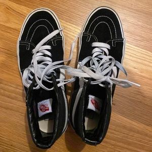 black Vans, size 9
